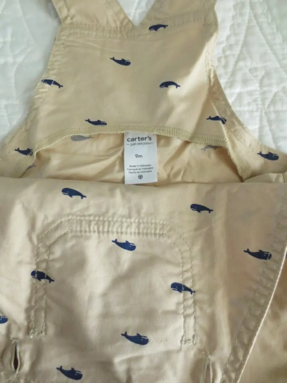 Carter's Nautical Print Boy's Overall Set